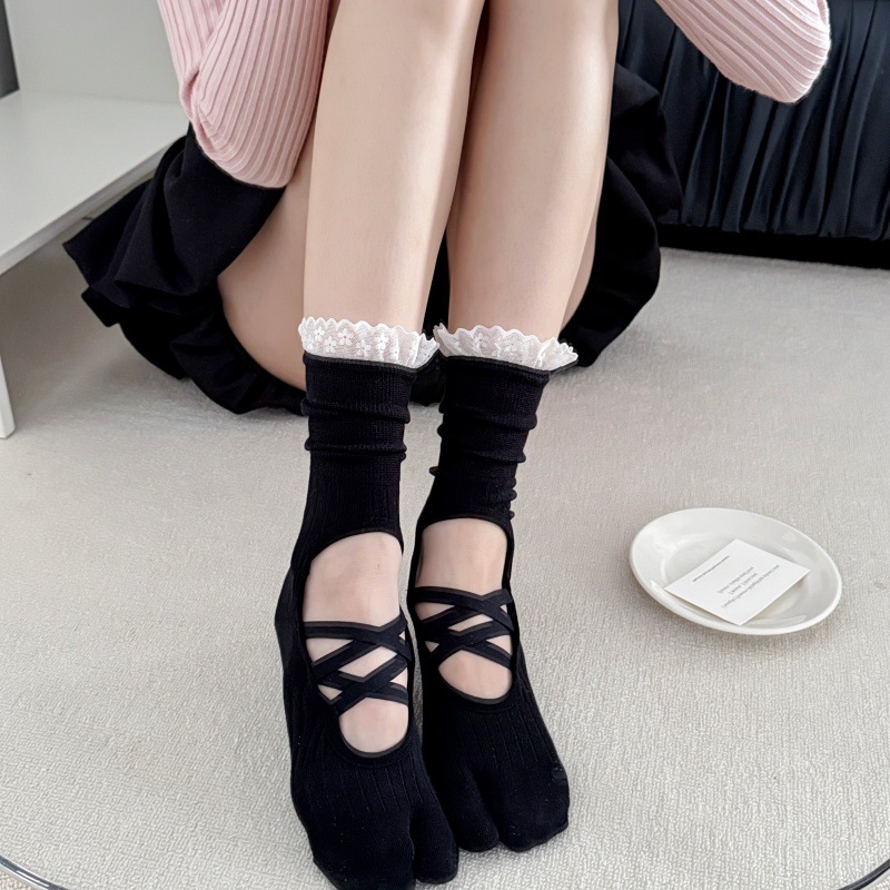レーストリム スプリットトゥ ヨガソックス レディース シリ - Medias Para Pilates Y Yoga のレビューと価格