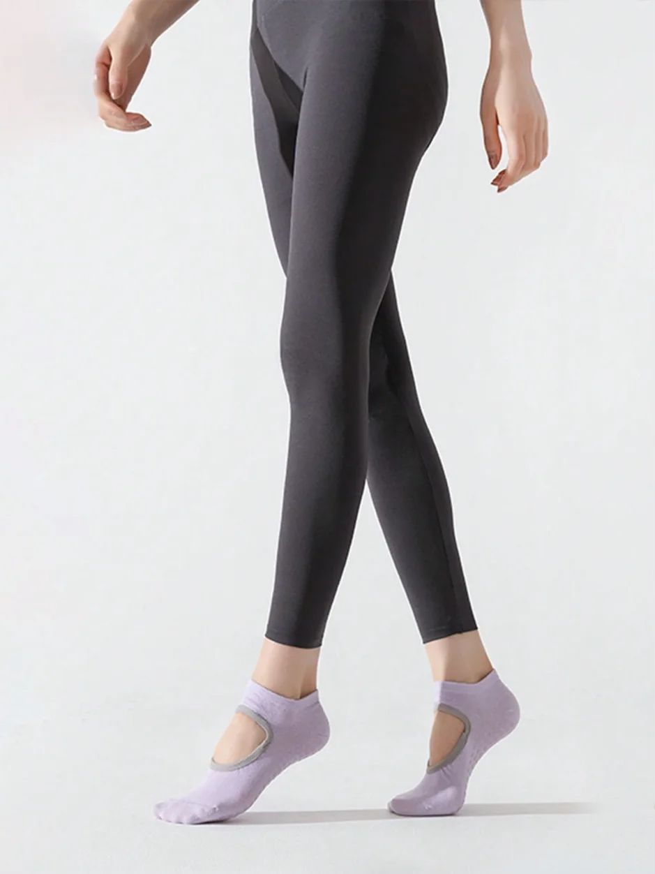 1/6_ペア レディース ヨガソックス 滑り止め ピラティス - Medias Para Pilates Y Yoga のレビューと価格